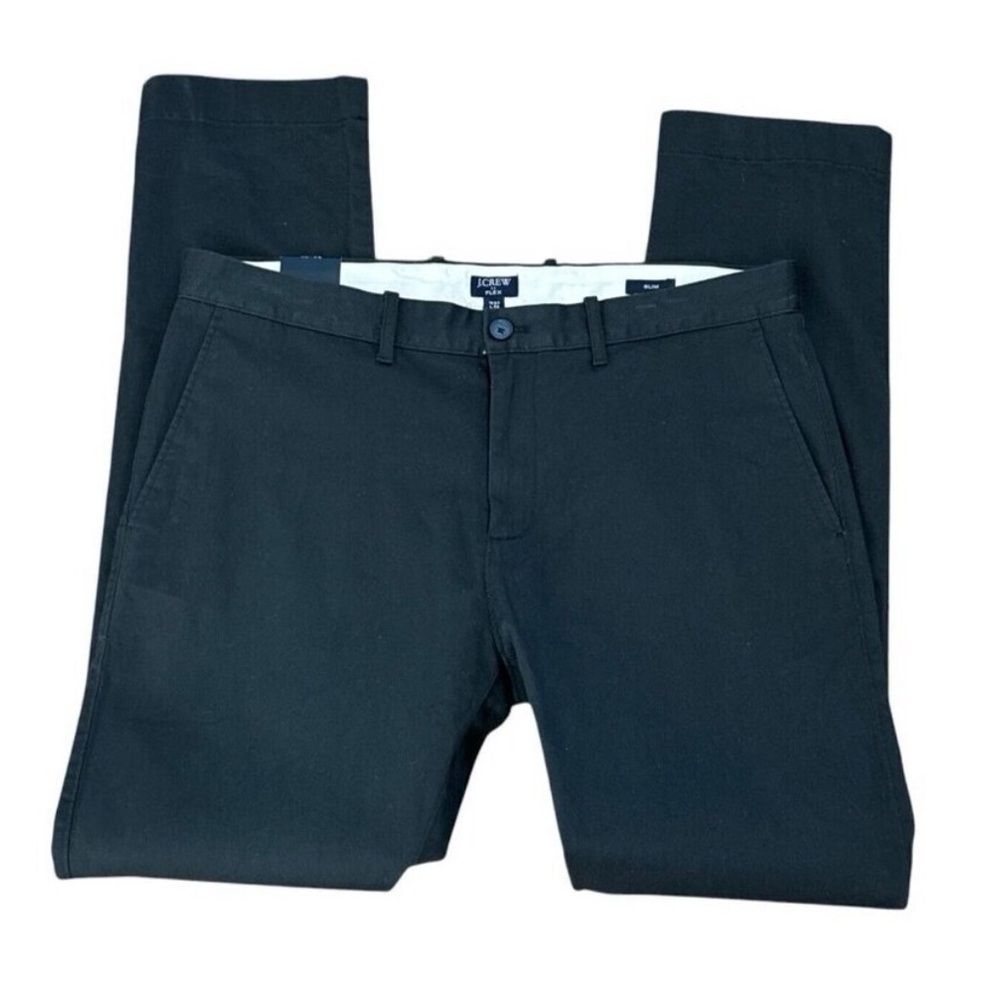 J.Crew Factory NWT Flex Men's 34/32 Slim Chino Pants Soft Black